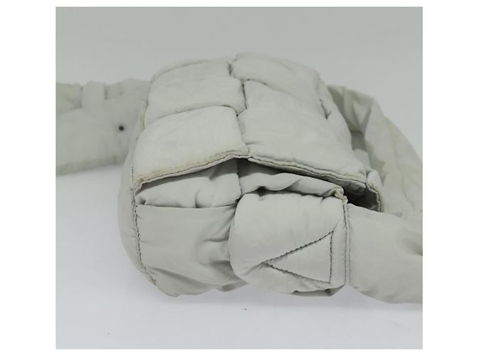 Autre Marque BAGUE VENETA MAXI INTRECCIATO Borsa a spalla in nylon grigio Auth mr1362 Marrone - vista 5