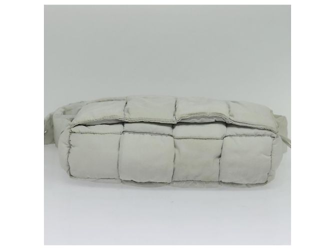 Autre Marque BAGUE VENETA MAXI INTRECCIATO Borsa a spalla in nylon grigio Auth mr1362 Marrone - vista 9