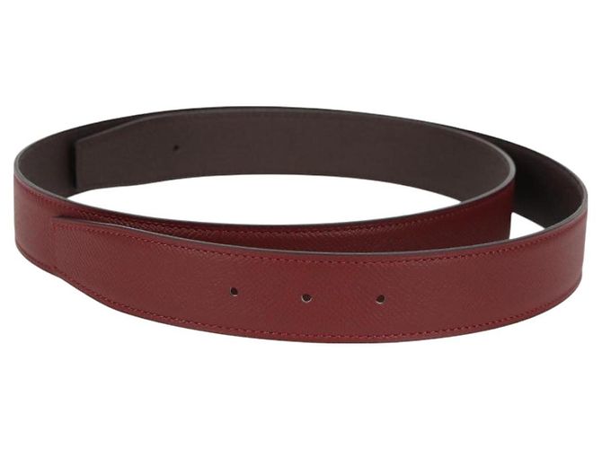 Hermès HERMES Constance Gürtel Leder 48"" Weinrot Auth 121287M Bordeaux - Ansicht 2