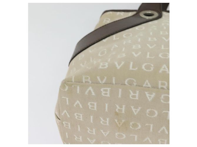 Bulgari BVLGARI Logo Mania Tote Bag aus Canvas Beige Silber Auth BA2559 - Ansicht 12