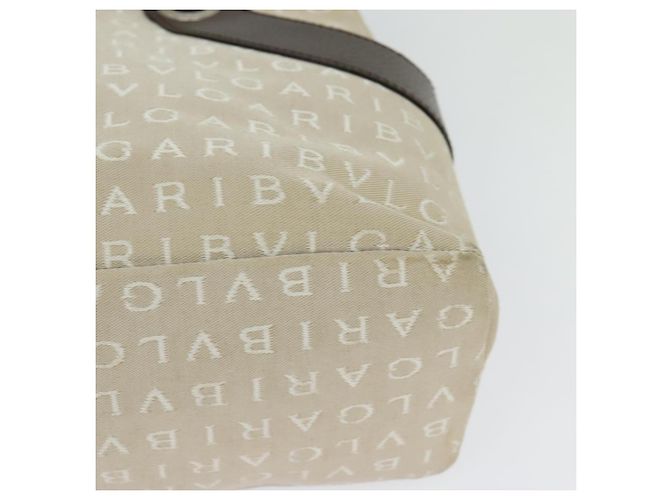 Bulgari BVLGARI Logo Mania Tote Bag aus Canvas Beige Silber Auth BA2559 - Ansicht 13