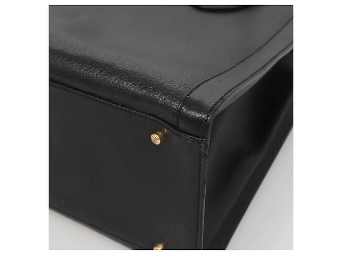 Borsa a mano in pelle Gucci Bamboo nera e oro 002 1095 0260 Auth mr1335 Nero D'oro - vista 10