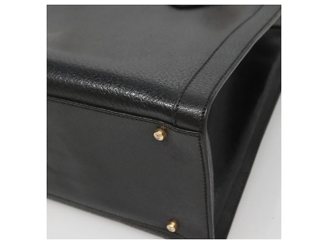 Borsa a mano in pelle Gucci Bamboo nera e oro 002 1095 0260 Auth mr1335 Nero D'oro - vista 12