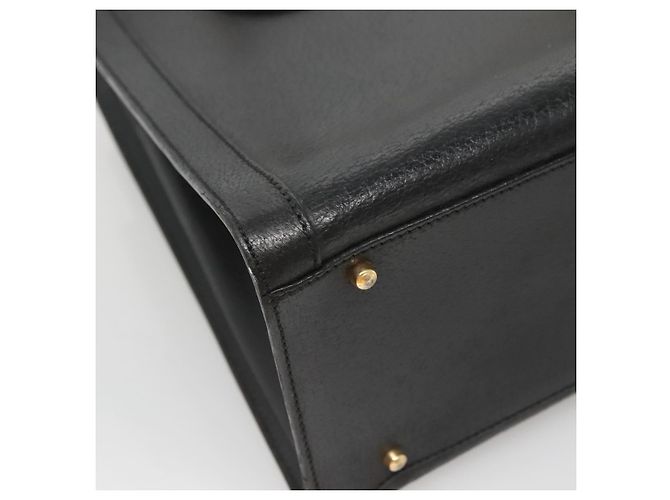 Borsa a mano in pelle Gucci Bamboo nera e oro 002 1095 0260 Auth mr1335 Nero D'oro - vista 13