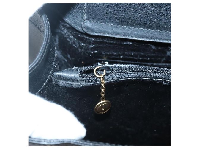Borsa a mano in pelle Gucci Bamboo nera e oro 002 1095 0260 Auth mr1335 Nero D'oro - vista 14