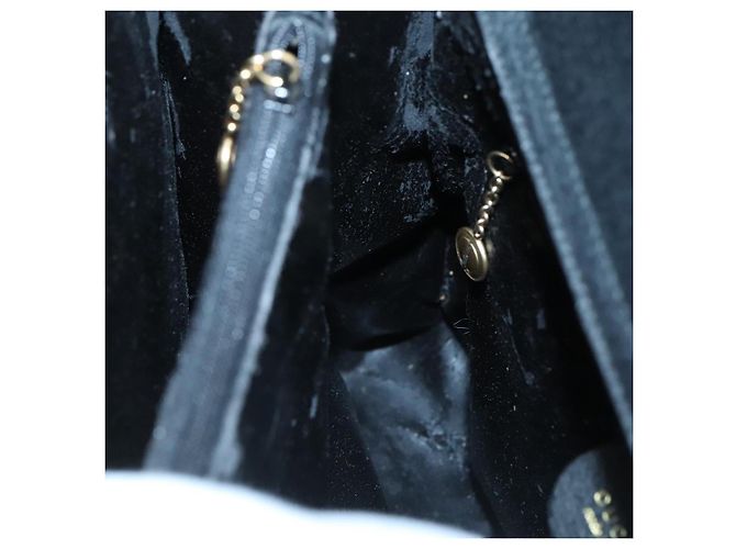 Borsa a mano in pelle Gucci Bamboo nera e oro 002 1095 0260 Auth mr1335 Nero D'oro - vista 18
