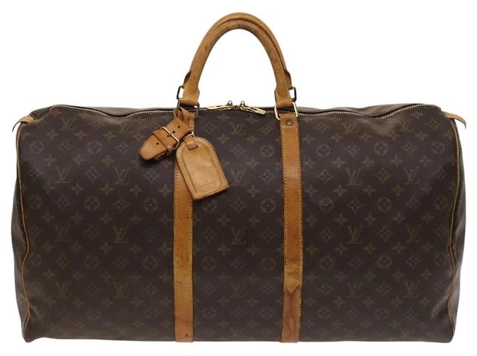 LOUIS VUITTON Monogram Keepall 60 Borsa Boston M41422 LV Auth 123386 Monogramma - vista 13
