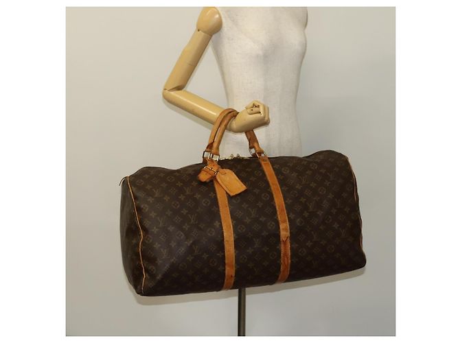LOUIS VUITTON Monogram Keepall 60 Borsa Boston M41422 LV Auth 123386 Monogramma - vista 22
