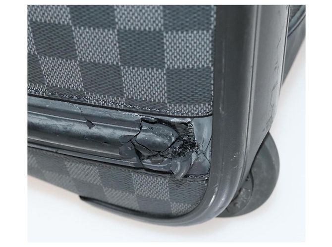 LOUIS VUITTON Valigia Pegas 55 Damier Graphite N23300 LV Auth 123620 Damier ebene - vista 4