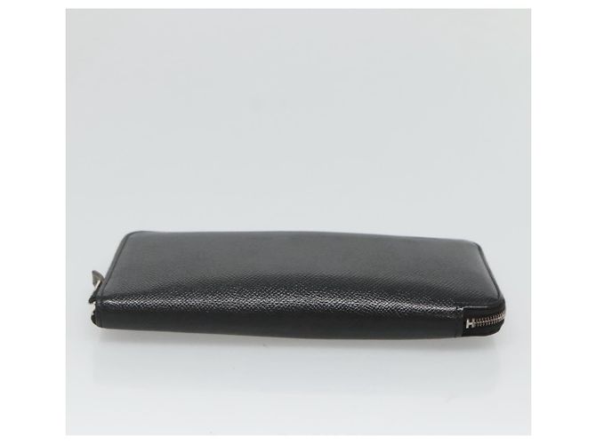Hermès HERMES Azap Long Long Wallet Pelle Nera Argento Auth bs26278 Nero - vista 7