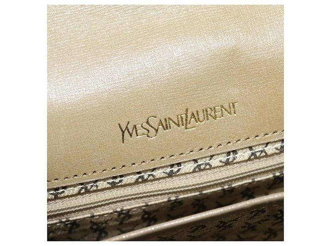 Borsa a Spalla SAINT LAURENT in Pelle PVC Beige Auth bs26374 - vista 16