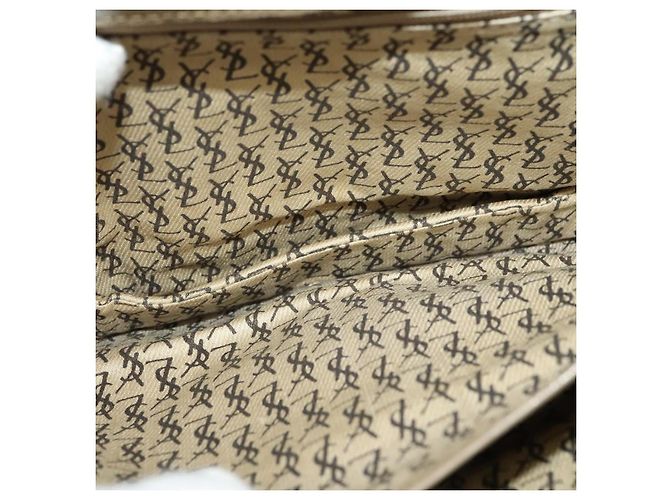 Borsa a Spalla SAINT LAURENT in Pelle PVC Beige Auth bs26374 - vista 20