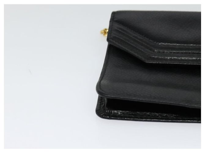 Borsa a spalla con catena Christian Dior in pelle nera e oro Auth BA2581 Nero D'oro - vista 10