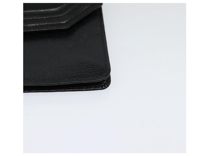 Borsa a spalla con catena Christian Dior in pelle nera e oro Auth BA2581 Nero D'oro - vista 11