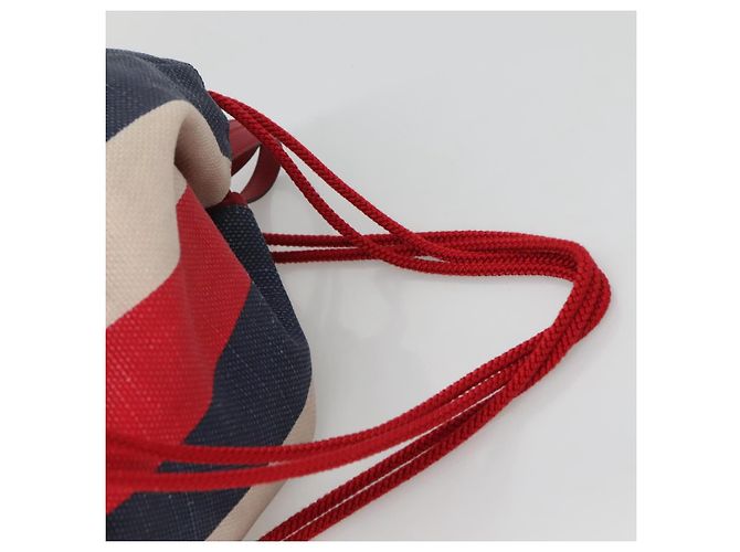 GUCCI Web Sherry Line Rucksack Canvas Rot Blau 473872 Auth 125637 - Ansicht 10