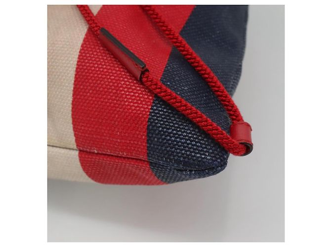 GUCCI Web Sherry Line Rucksack Canvas Rot Blau 473872 Auth 125637 - Ansicht 14