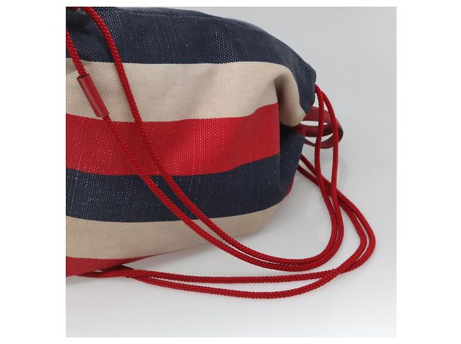 GUCCI Web Sherry Line Rucksack Canvas Rot Blau 473872 Auth 125637 - Ansicht 9