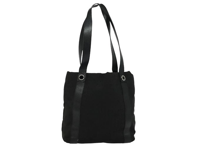 Bulgari Borsa Tote BVLGARI Logo Mania in tela nera e argento autentica BA2558 Nero - vista 2