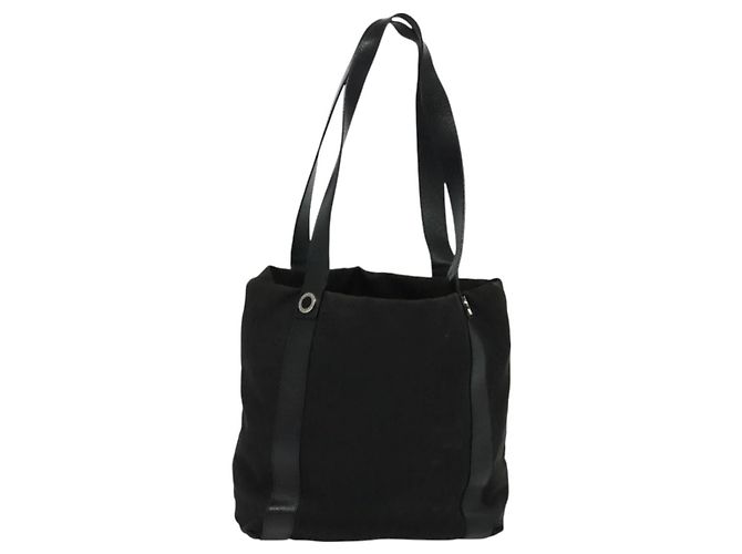 Bulgari Borsa Tote BVLGARI Logo Mania in tela nera e argento autentica BA2558 Nero - vista 3