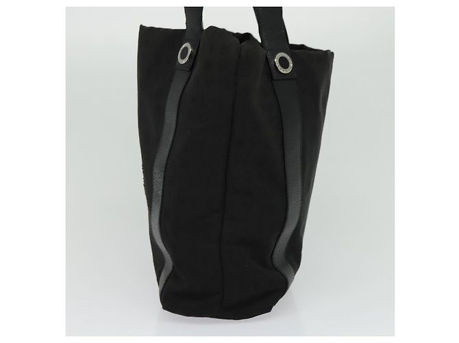 Bulgari Borsa Tote BVLGARI Logo Mania in tela nera e argento autentica BA2558 Nero - vista 5