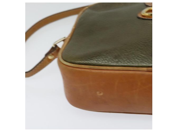 Céline Borsa a Spalla CELINE in Pelle Khaki Oro Auth BA2573 D'oro Cachi - vista 10