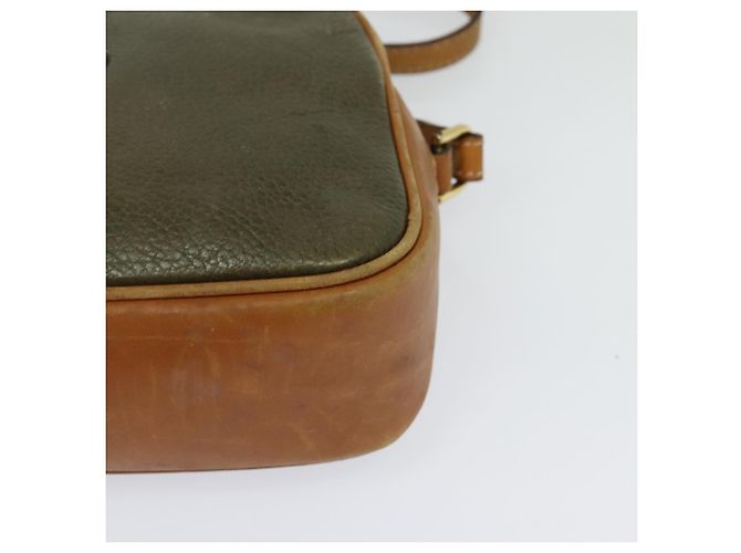 Céline Borsa a Spalla CELINE in Pelle Khaki Oro Auth BA2573 D'oro Cachi - vista 11
