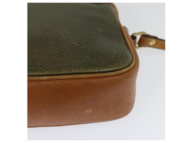 Céline Borsa a Spalla CELINE in Pelle Khaki Oro Auth BA2573 D'oro Cachi - vista 13