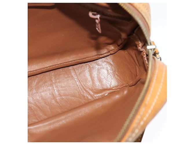 Céline Borsa a Spalla CELINE in Pelle Khaki Oro Auth BA2573 D'oro Cachi - vista 17