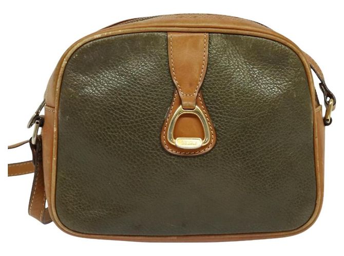 Céline Borsa a Spalla CELINE in Pelle Khaki Oro Auth BA2573 D'oro Cachi - vista 2