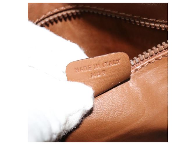 Céline Borsa a Spalla CELINE in Pelle Khaki Oro Auth BA2573 D'oro Cachi - vista 20