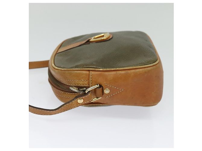 Céline Borsa a Spalla CELINE in Pelle Khaki Oro Auth BA2573 D'oro Cachi - vista 4