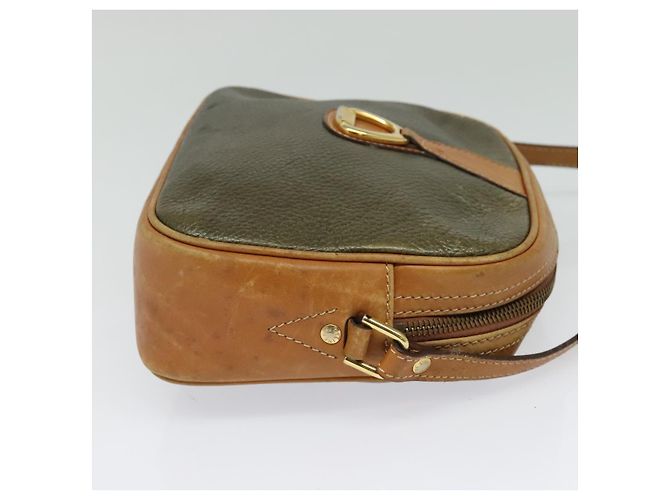 Céline Borsa a Spalla CELINE in Pelle Khaki Oro Auth BA2573 D'oro Cachi - vista 5