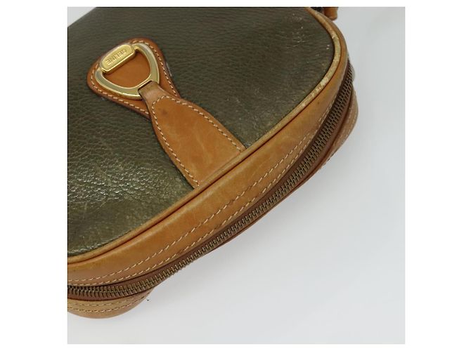 Céline Borsa a Spalla CELINE in Pelle Khaki Oro Auth BA2573 D'oro Cachi - vista 6