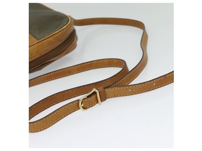 Céline Borsa a Spalla CELINE in Pelle Khaki Oro Auth BA2573 D'oro Cachi - vista 7