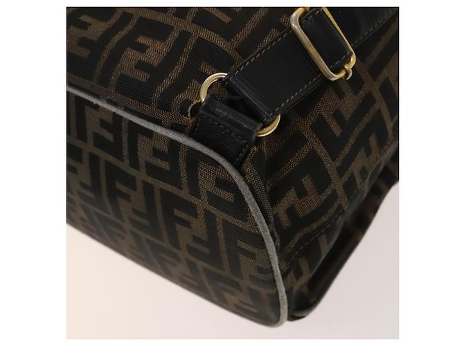FENDI Zucca Canvas Rucksack Schwarz Braun Gold Auth 123804 Golden - Ansicht 14