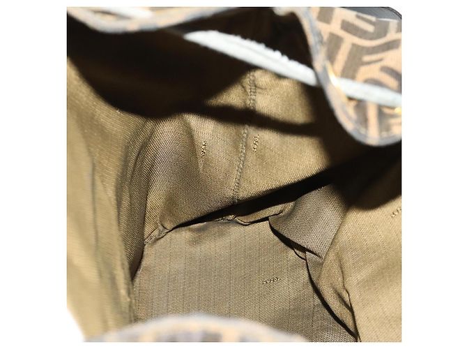 FENDI Zucca Canvas Rucksack Schwarz Braun Gold Auth 123804 Golden - Ansicht 22