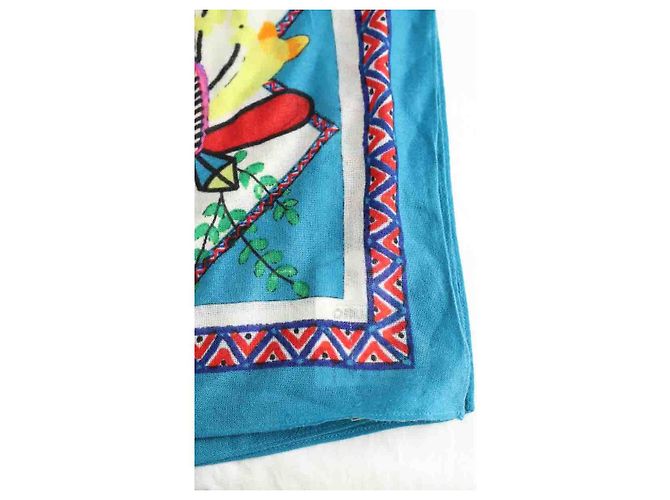 Eric Bompard Bufanda de cachemira azul - vista 3