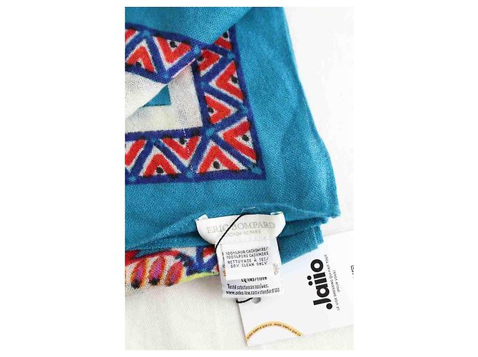 Eric Bompard Bufanda de cachemira azul - vista 6