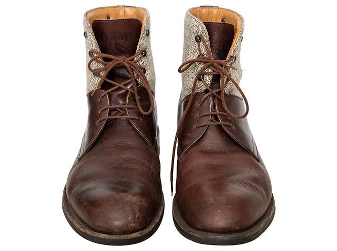 Autre Marque Scarpe alte in pelle Arpin Marrone - vista 3