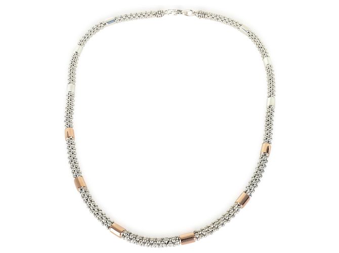 Collier Caviar à haute barre Lagos en or rose et argent sterling - vue 3