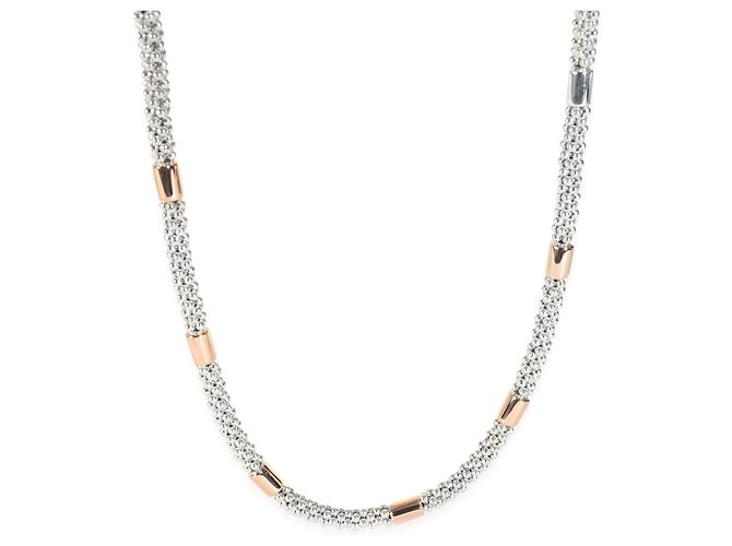 Collier Caviar à haute barre Lagos en or rose et argent sterling - vue 4