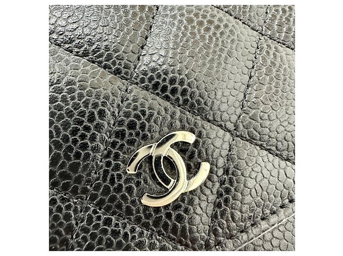 Wallet On Chain Cartera Chanel Con Cadena Negro - vista 6