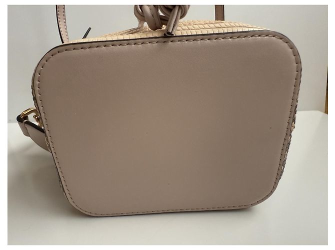 Borsa a secchiello Fendi Mon Tresor in lizard rosa Crema - vista 9