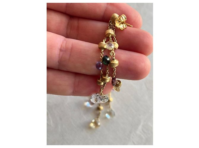 Autre Marque Orecchini Marco Bicego Paradise Multi-Strand in oro e pietre preziose Multicolore Gold hardware - vista 5