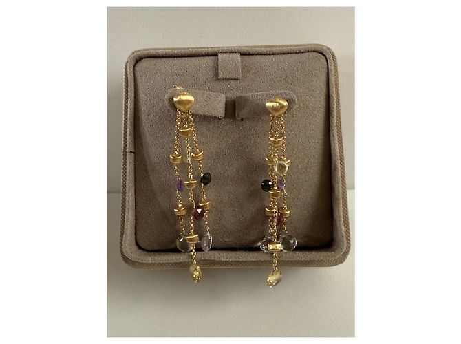 Autre Marque Orecchini Marco Bicego Paradise Multi-Strand in oro e pietre preziose Multicolore Gold hardware - vista 7