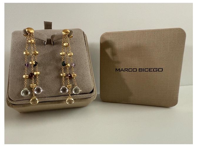 Autre Marque Orecchini Marco Bicego Paradise Multi-Strand in oro e pietre preziose Multicolore Gold hardware - vista 8