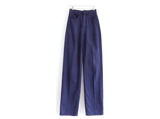 Jeans de denim suave azul oscuro Lemaire High Rise - vista 3