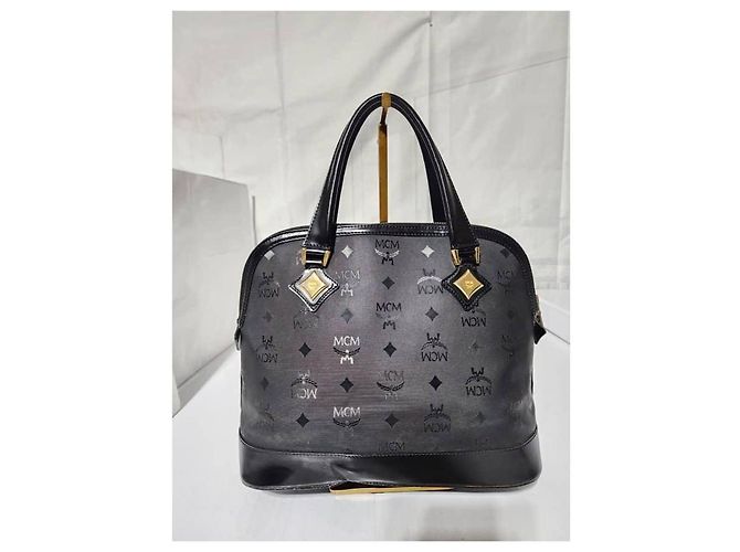 MCM Vintage Visetos Alma Dome Tasche Schwarz - Ansicht 3