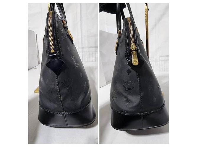 MCM Vintage Visetos Alma Dome Tasche Schwarz - Ansicht 4