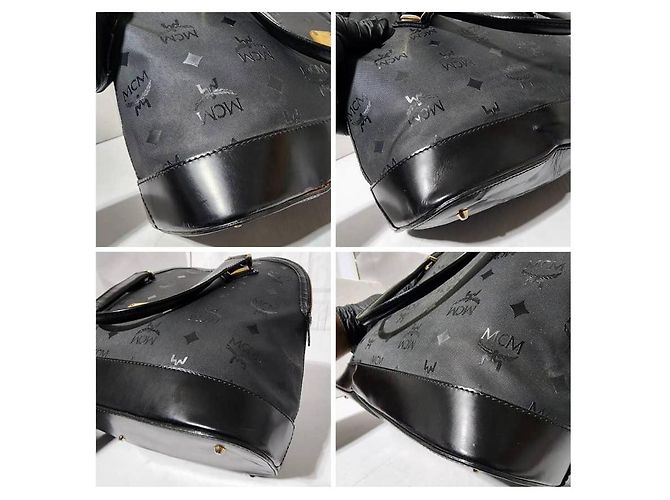MCM Vintage Visetos Alma Dome Tasche Schwarz - Ansicht 5